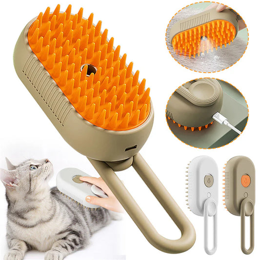 Steamy Dog Brush 3 In 1 Electric Spray