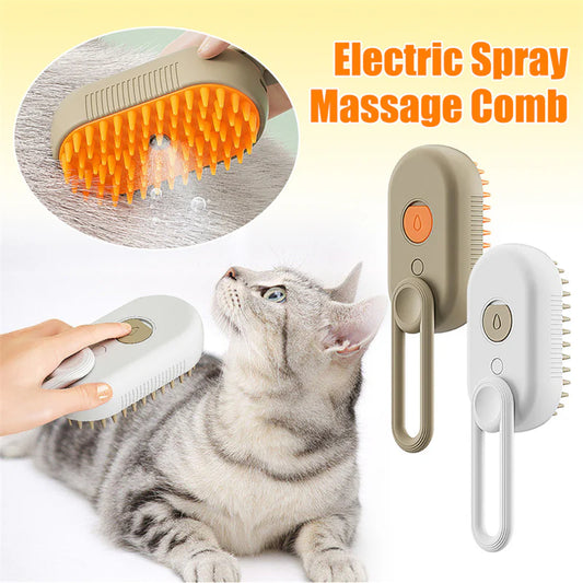 Steamy Dog Brush 3 In 1 Electric Spray