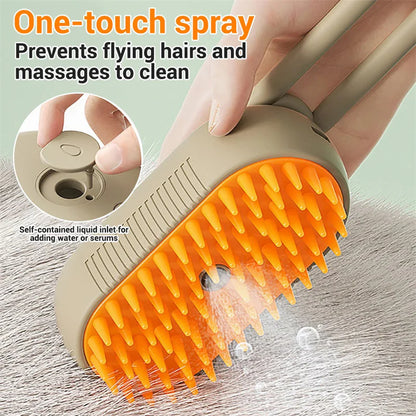 Steamy Dog Brush 3 In 1 Electric Spray