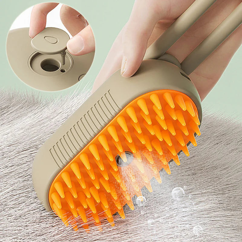 Steamy Dog Brush 3 In 1 Electric Spray